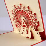 Ferris wheel Pop up card 3d card laser cut
