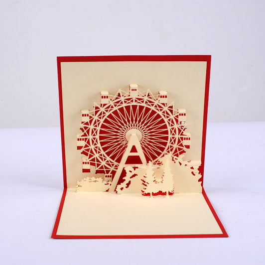 Ferris wheel Pop up card 3d card laser cut