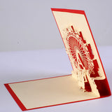 Ferris wheel Pop up card 3d card laser cut