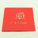Arch of triumph pop up card 3d card Paris card gift card