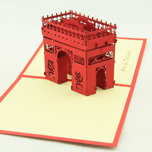 Arch of triumph pop up card 3d card Paris card gift card