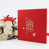 Vintage clock   Pop up card 3D card  handmade card gift card