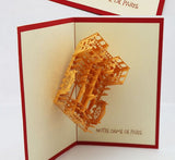 Notre Dame Pop up card 3D card  handmade card gift card Paris card France card