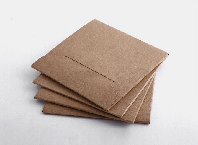Set of CD sleeves - Kraft brown, recycled & eco-friendly - wedding favors, photography packaging diy no glue CD sleeve envelopes