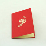 Lotus flower pop up card/3D card/ handmade  greeting cards