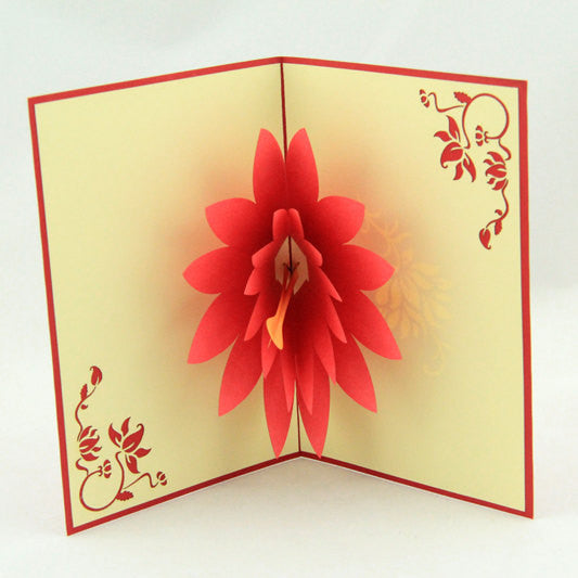 Lotus flower pop up card/3D card/ handmade  greeting cards