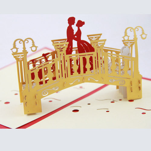Lover bridge  Pop up card 3D card  handmade gift valentines card valentines gift