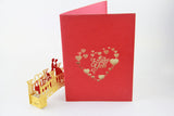 Lover bridge  Pop up card 3D card  handmade gift valentines card valentines gift