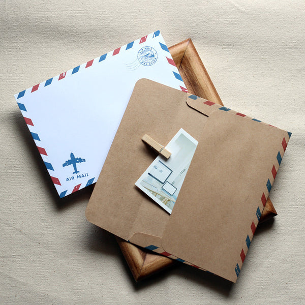 Airmail envelopes/wedding invitation envelopes/retro envelopes/brown envelope