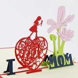 Mothers Day pop up card greeting cards for mom/ gift for mum