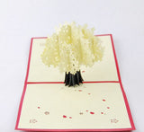 Cherry blossoms tree pop up card greeting card sakura post card