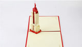 3D Empire State Building  in NewYork Pop up card gift card wedding invitation card birthday invitation card