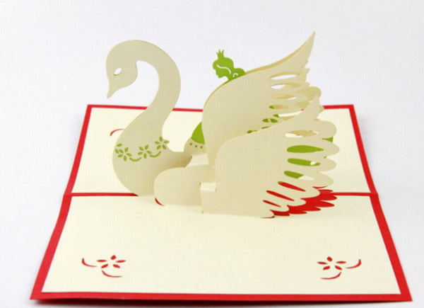 The Swan princess   Pop up card  greeting card 3d card fairy card