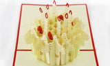 Birthday cake 3d pop up cards greeting card flower birthday cakes