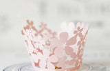 Pack of  laser cut flower  cake cupcake wrappers for wedding party tea party cupcake decoration Grape vine wedding/ Manor wedding