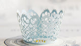 Pack of  lace laser cut cupcake wrappers for wedding party tea party cupcake decoration cake wrapper