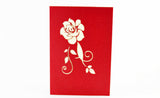 Rose  Pop up card 3D rose card  handmade card gift card love card