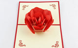 Rose  Pop up card 3D rose card  handmade card gift card love card