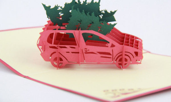 Christmas Tree happy holiday card 3d pop up card