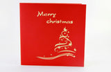 Christmas tree with gift pop up card 3D card  handmade card greeting Christmas card