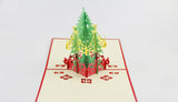 Christmas tree with gift pop up card 3D card  handmade card greeting Christmas card