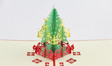 Christmas tree with gift pop up card 3D card  handmade card greeting Christmas card
