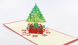 Christmas tree with gift pop up card 3D card  handmade card greeting Christmas card