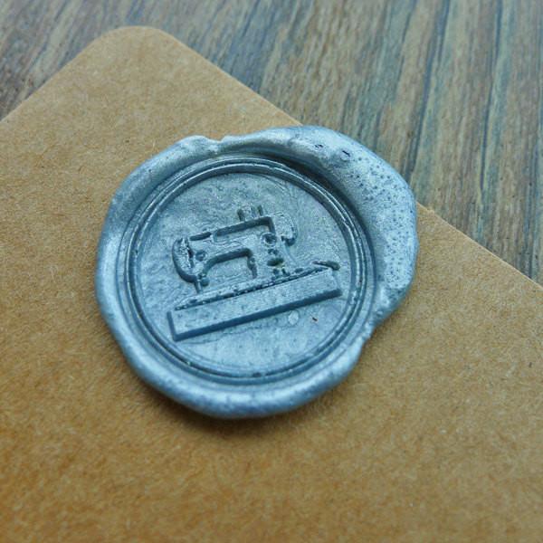 sewing machine wax seal stamp vintage gold brass stamp--WS008