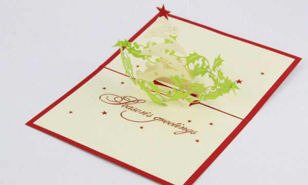 seasons greeting card Christmas Pop up card 3d handmade card