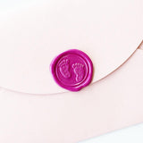 Baby footprints wax seal stamp baby gift seals/ invitation seal gift box/baby shower invitation seal--WS069
