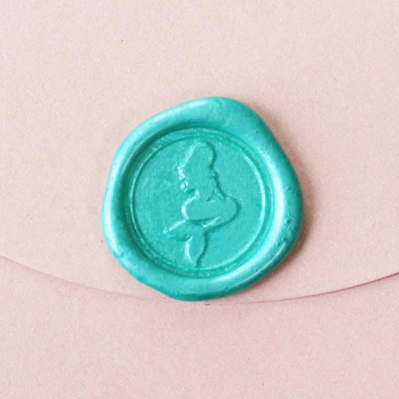 Mermaid Wax Seal Stamp/ sea princess wedding seals/  Mystical Creatures letter seals-WS065