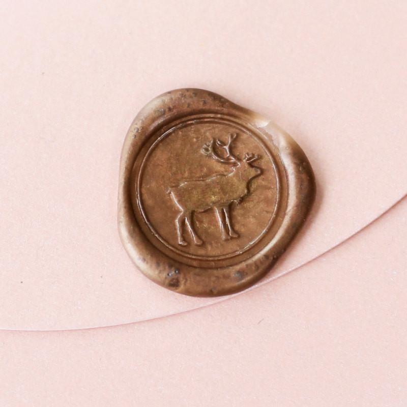 Deer  Wax Seal Stamp/ rustic invitation seals/woodland animals/elk seal