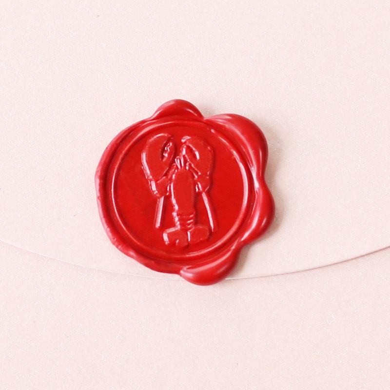 Lobster Wax Seal Stamp/ Vintage wedding invitation seals/ howling wolf –  DokkiDesign