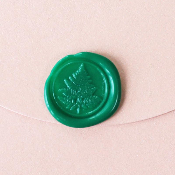 Fern leaf Wax Seal Stamp/ forest wedding invitation seals/ plant letter seals--WS033