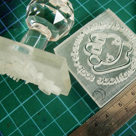 Customize Handmade Acrylic Glass Soap Stamp Seal Cookie Stamp