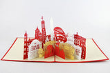 Washington City skyline in Pop up card greeting card  3d gift card gift for travelers