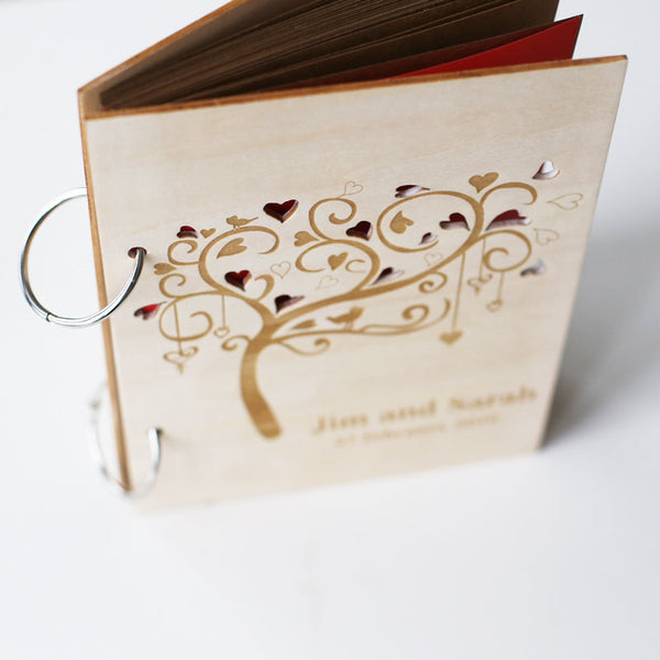 Personalized Forrest Deer Guestbook, Custom Rustic Wood Wedding Guestbook, Wooden Personalized Wedding Guest Books