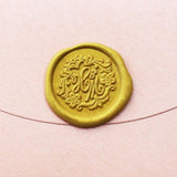 Custom Double Initials Wedding wax seal stamp/personalized Filigree sealing/wedding invitation seal