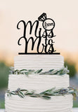 From Miss to Mrs wedding cake topper,diamond ring wedding decoration, funny wedding party cake topper