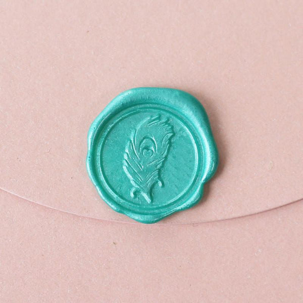Peacock leather wax seal stamp wedding logo seals invitation seal gift box-WS162