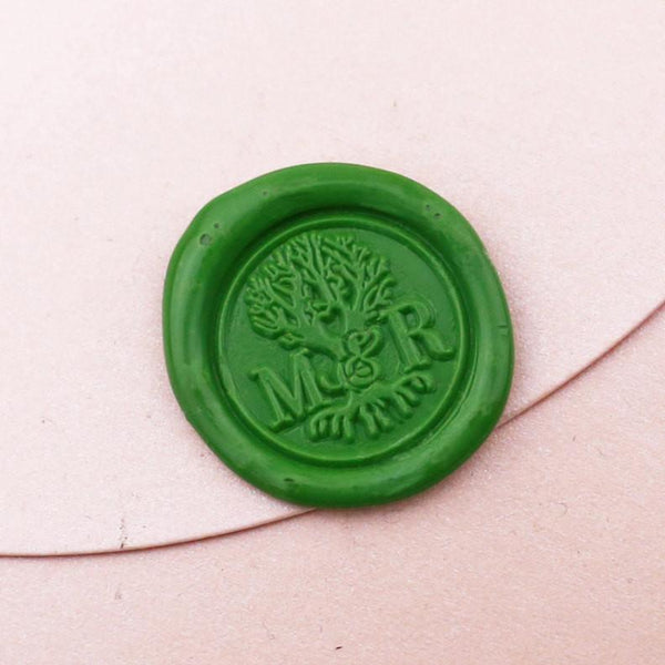 Custom tree wedding wax seal stamp/personalized Double Initials life of tree/wedding invitation seal