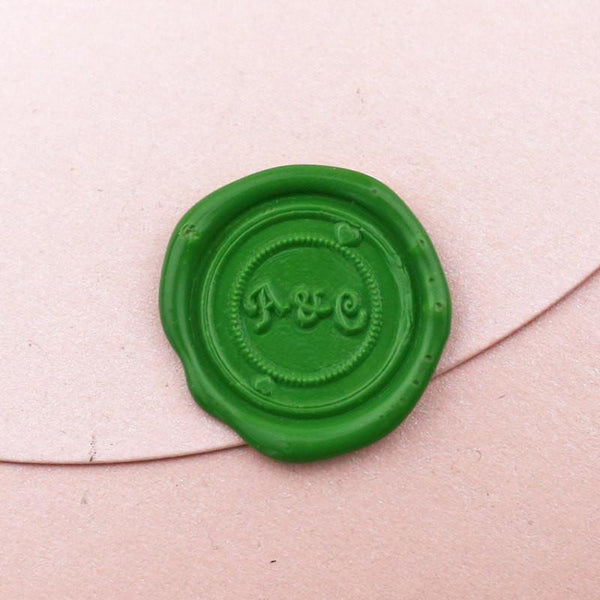 Custom heart Double Initials Wedding wax seal stamp/personalized circle sealing/wedding invitation seal