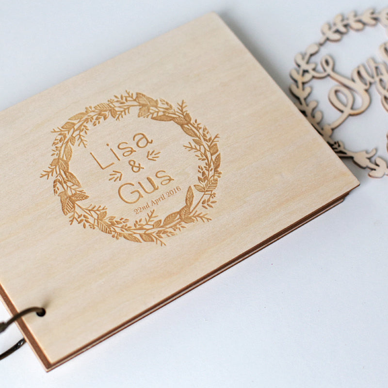 Custom Wedding Guest Book With Olive Branch Personalized GuestBook Alternative design wedding gift keepsake