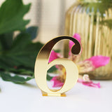 Acrylic Table Numbers mirror Gold Table number mirrir silver tabe numner Weddings Standing Numbers