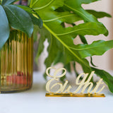 Acrylic Table Numbers mirror Gold Table number wedding stand table number decor