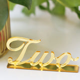 Acrylic Table Numbers mirror Gold Table number wedding stand table number decor