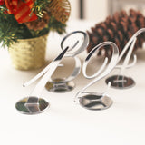 Acrylic Table Number Standing Mirror Gold Table Number  Wedding Table Decor mirror silver wedding table number