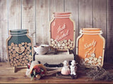 Drop Box Mason Jar Wedding Guest Book Wedding Guest Book Alternative, Rustic Wedding Sign Frame