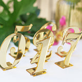 Acrylic Table Numbers mirror Gold Table number mirrir silver tabe numner Weddings Standing Numbers