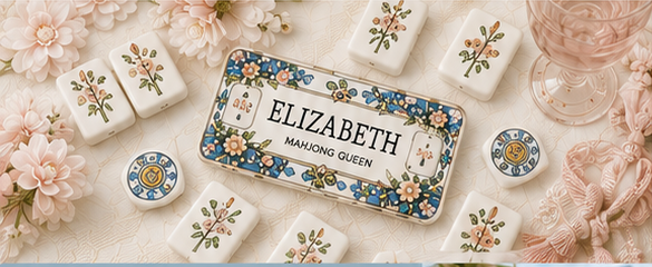Personalized Mahjong name tag and tiles